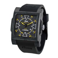 iTime Unisex Quartz with Black Dial Analogue Display and Black Silicone Strap MC4300-C-MC02