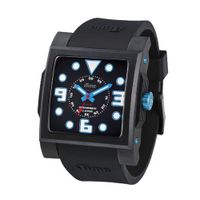 iTime Unisex Quartz with Black Dial Analogue Display and Black Silicone Strap MC4302-MC01