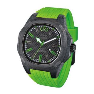 iTime Unisex Quartz with Black Dial Analogue Display and Green Silicone Strap PH4900-C-PH02G