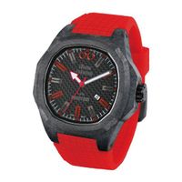 iTime Unisex Quartz with Black Dial Analogue Display and Red Silicone Strap PH4900-C-PH02R
