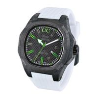 iTime Unisex Quartz with Black Dial Analogue Display and White Silicone Strap PH4900-C-PH03G