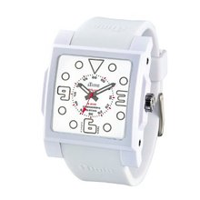 iTime Unisex Quartz with White Dial Analogue Display and White Silicone Strap MC4303-MC01W