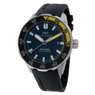 IWC Aquatimer Black Dial Rubber Strap Automatic 3568-10