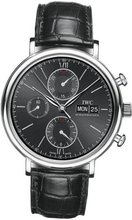 IWC Portofino Chronograph Black Dial Alligator Leather Strap Automatic IW391008