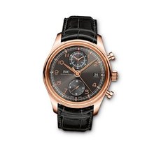 IWC Portuguese Chronograph Classic Gray Dial Leather Strap Automatic IW390405