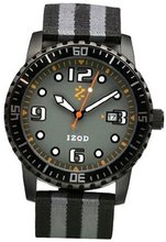 Izod 'Izs3/1.black.grey'; Black Nylon Quartz Grey Dial Steko LTD