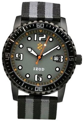 Izod 'Izs3/1.black.grey'; Black Nylon Quartz Grey Dial Steko LTD