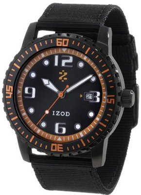 IZOD IZS3/2 BLK/ORANGE Sport Quartz 3 Hand