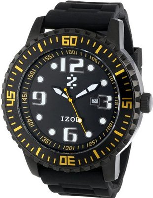 IZOD IZS4/5 BLK/YELLOW Sport Quartz 3 Hand