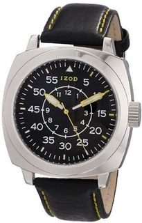 IZOD Unisex IZS10/3 Black Yellow Sport Quartz 3 Hand