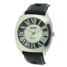 Admiral Gents Analogue Black Ventilated Strap Fashion ADM01/B