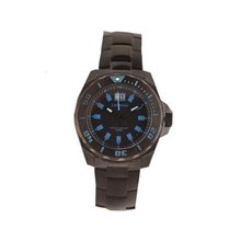 uJ Springs Sport with Black Metal Band and Dark Brown Dial 