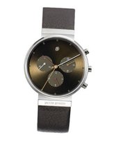 Jacob Jensen 604 Chronograph Series Titanium Case Brown Dial Leather Band Brown Dial