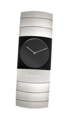 Jacob Jensen Arc Series Quartz with Black Dial Analogue Display and Silver Titanium Strap 580