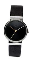 Jacob Jensen Dimension Series Quartz with Black Dial Analogue Display and Black Leather Strap 852