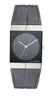 Jacob Jensen Icon Series Quartz with Black Dial Analogue Display and Grey Leather Strap 230