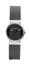 Jacob Jensen New Series Quartz with Black Dial Analogue Display and Black Rubber Strap 742