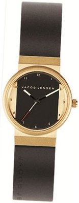 Jacob Jensen New Series Quartz with Multicolour Dial Analogue Display and Black Rubber Strap 744