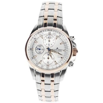 uJacque Leman Jacques Lemans Stainless Steel Chronograph Link 