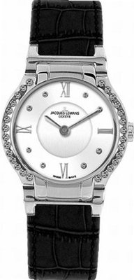 Jacques Lemans G-227D Gloria Classic Analog Sapphire Glass and Genuine Diamonds