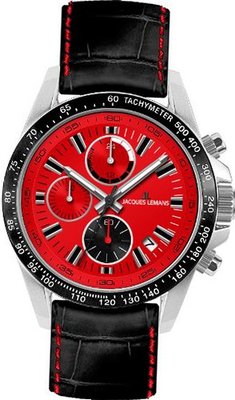 Jacques Lemans Quartz Jacques Lemans 1-1327B with Leather Strap