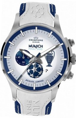 Jacques Lemans UEFA U-36B 44mm Stainless Steel Case Leather Mineral &