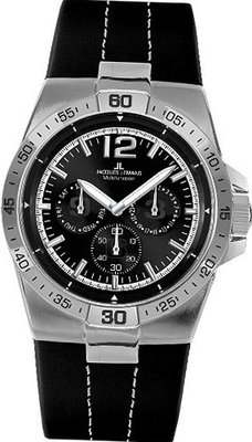 Stainless Steel Malibu Black Dial Day Date Strap