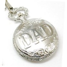 Fathers Day Gift Jakob Strauss Silver Tone ' DAD ' Gents Pocket JAST12