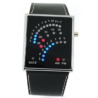 Jakob Strauss Gents Multicolour LED Dial Black PU Strap Everyday JAST26