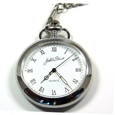 Jakob Strauss Gents Roman Numeral Open Face Pocket JAST11