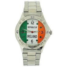 Jakob Strauss Gents Shamrock Ireland Silver Tone Bracelet Strap JAST23