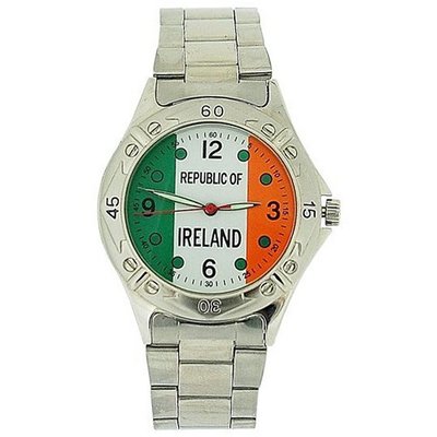 Jakob Strauss Gents Shamrock Ireland Silver Tone Bracelet Strap JAST23
