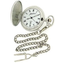 Jakob Strauss Silver Metal Tone Gents Date Pocket on 12 Chain JAST05