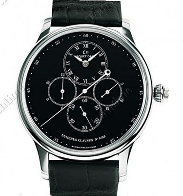 Jaquet Droz Complication La Chaux-de-Fonds Chrono Monopoussoir Email Noir Absolu