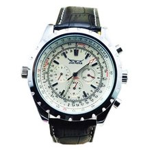 Jaragar 6 Hands Hand wind Chrongraph White Dial Mechanical Wrist