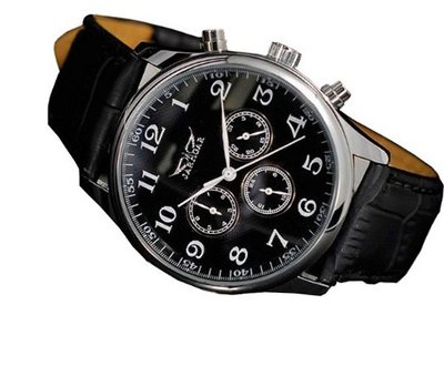 Jaragar Black Dial 6 Hands  Self Mechanical