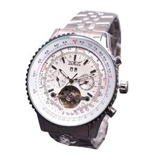 Jaragar Flywheel Chrongraph Stainless Steel Hand wind Mechanical