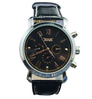 Jaragar Mechanical Chrongraph Black Dial Wrist