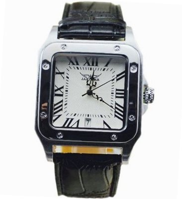 Jaragar Square Day Roman White Dial Mechanical