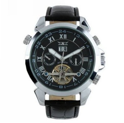 Jaragar Tourbillon Date/Day Stainless Steel Hand wind Mechanical