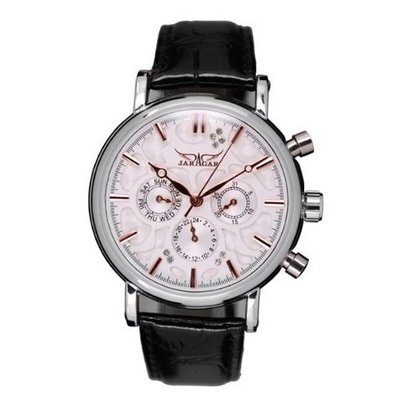 Jaragar White Dial 6 Hands  Self Wind Mechanical
