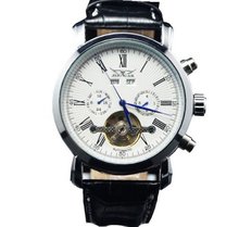 Jaragar White Dial Tourbillon Date/Day Stainless Steel Hand wind Mechanical