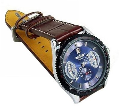 Winner Mechanical Car Day Blue Dial