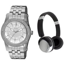 JBW J6271-setA Stainless Steel 11 Diamond Bezel and Head Phone Set