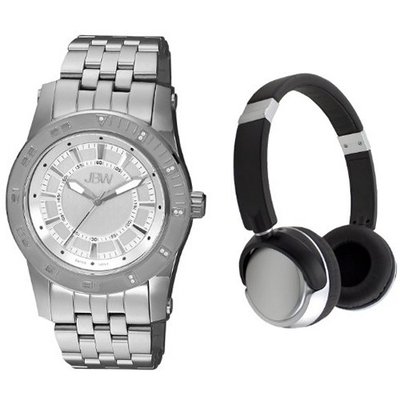 JBW J6271-setA Stainless Steel 11 Diamond Bezel and Head Phone Set