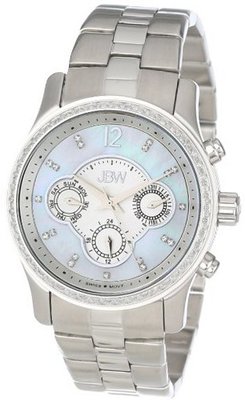 JBW J6272A Diamond Bezel Mother-Of-Pearl Chronograph