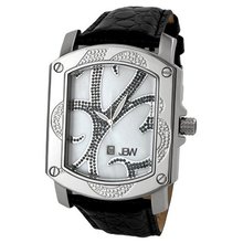 JBW JB-6102-B "Iconix" Combo Light Stainless Steel Designer Dial Leather Diamond