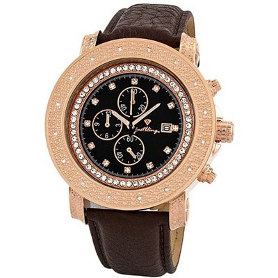 JBW JB-6114L-G "Melbourne" Chronograph Black Dial Diamond