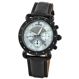 JBW JB-6210L-S "Victory" Leather Diamond Chronograph