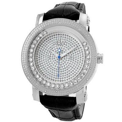 JBW JB-6211L-G "Hendrix" Stainless Steel Multi-Function Leather Diamond